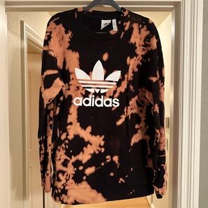 Adidas customs bleach dyed crewneck